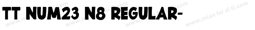 TT Num23 N8 Regular字体转换